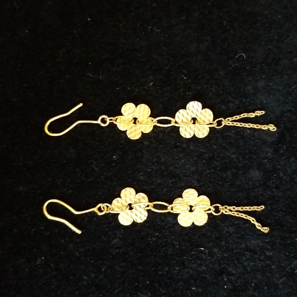 24k pure gold earing